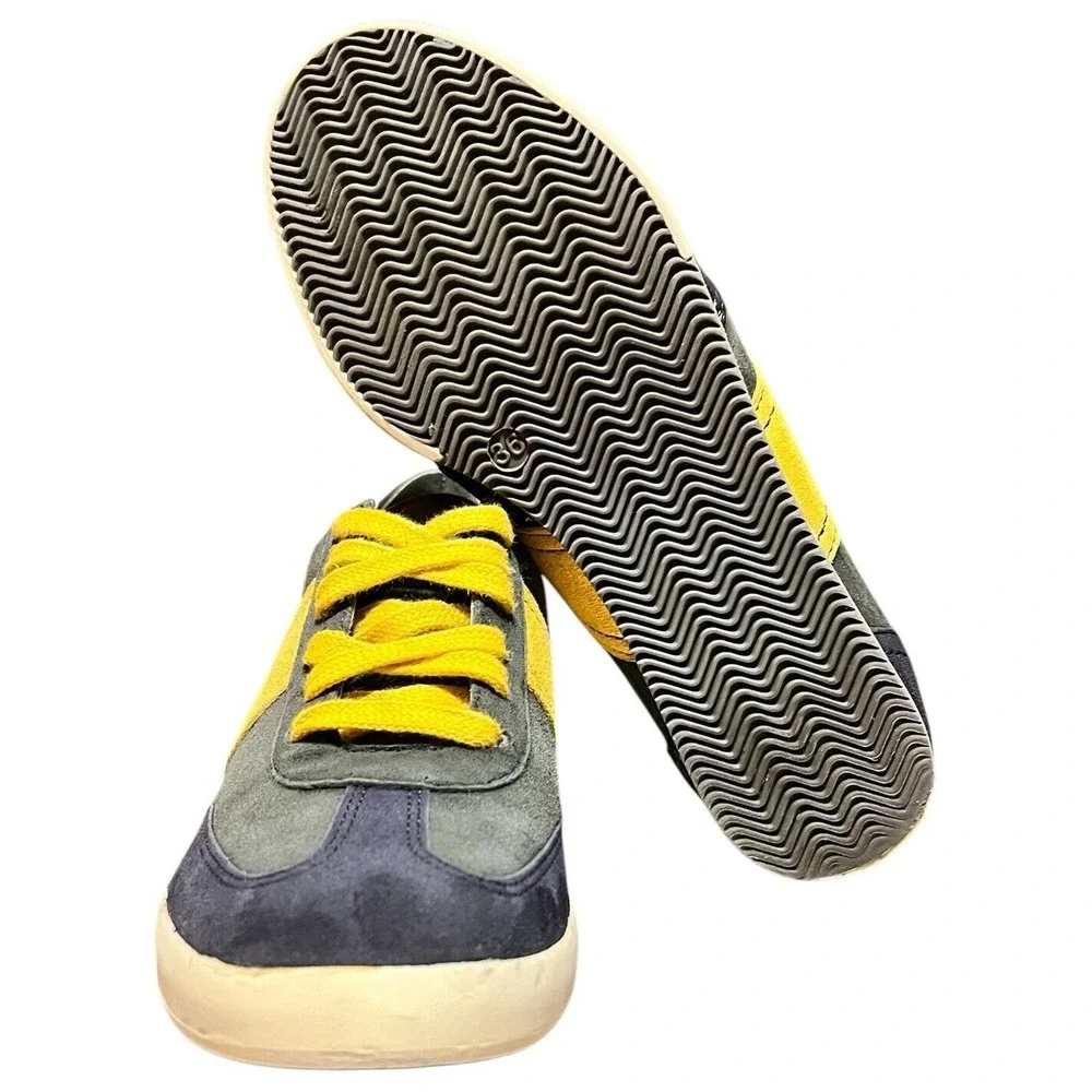 Emerson Fry‎ Woman Suede/Leather  Daily Trainers Navy/ Mustard Portugal EU 36